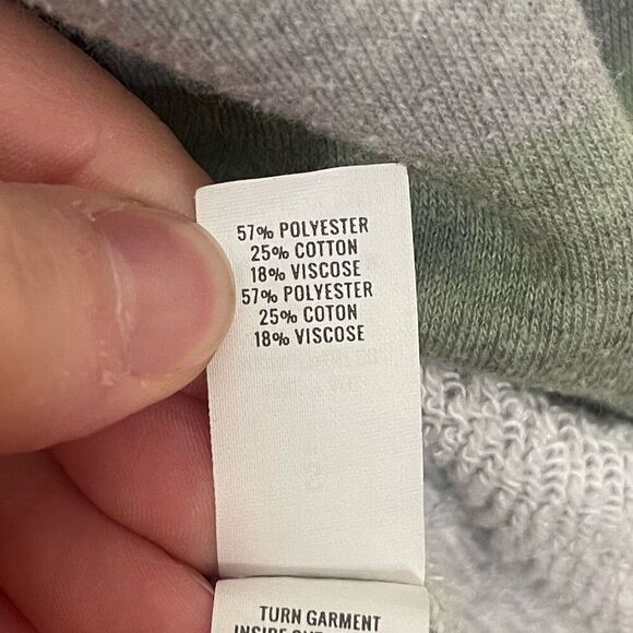 Aerie Oversized Camo Quarter Zip Raw Hem Sweatshirt Size Small - Picture 8 of 8